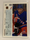 #370 Jeff Bloemberg New York Rangers 1990-91 Upper Deck Hockey Card  NHL