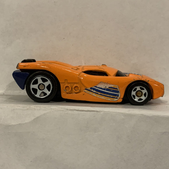 Orange Mcdonalds Stock Racer ©2009 Hot Wheels Diecast Car EN