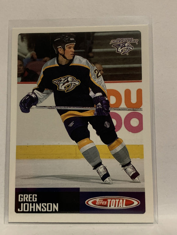 #265 Greg Johnson Nashville Predators 2002-03 Topps Total Hockey Card  NHL