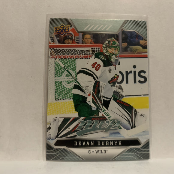#86 Devan Dubnyk Minnesota Wild 2019-20 Upper Deck MVP Hockey Card KL