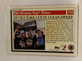 #218 Devils Take The Cup in Clean Sweep New Jersey Devils 1994-95 topps Hockey Card  NHL