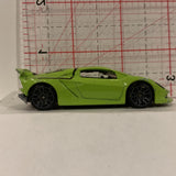 Green Lamborghini Sesto Elemento ©2013 Hot Wheels Diecast Car EN