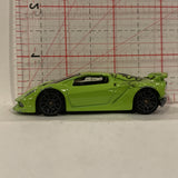 Green Lamborghini Sesto Elemento ©2013 Hot Wheels Diecast Car EN