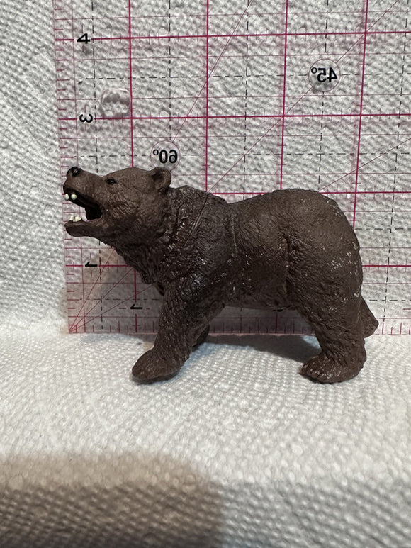 Snarling Grizzly Bear  Toy Animal