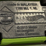 Green Lamborghini Sesto Elemento ©2013 Hot Wheels Diecast Car EN