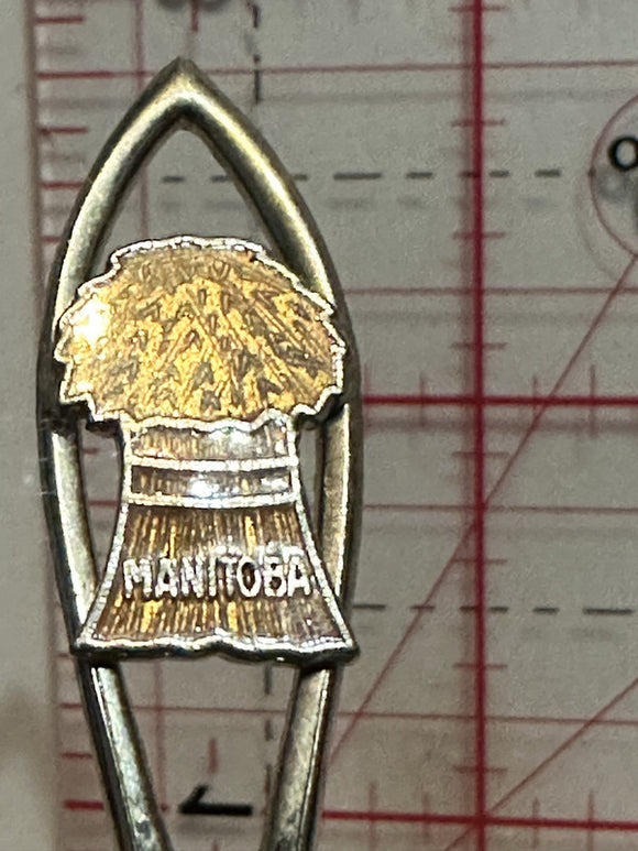 Manitoba Winnipeg Wheat Sheath BMCo Manitoba Souvenir Spoon
