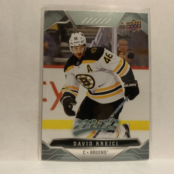 #188 David Krejci Boston Bruins 2019-20 Upper Deck MVP Hockey Card KL