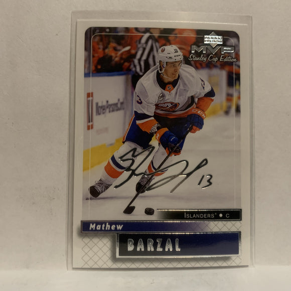 #72 Mathew Barzel New York Islanders Stanley Cup 2019-20 Upper Deck MVP Hockey Card KL