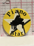 Piano Star Button Pinback