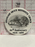 Neuanlage Grace Mennenite Church 60th 1926 86 Button Pinback