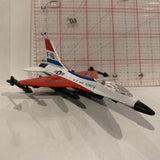 White US Air Force F-16 Unbranded Diecast Car EO
