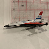 White US Air Force F-16 Unbranded Diecast Car EO