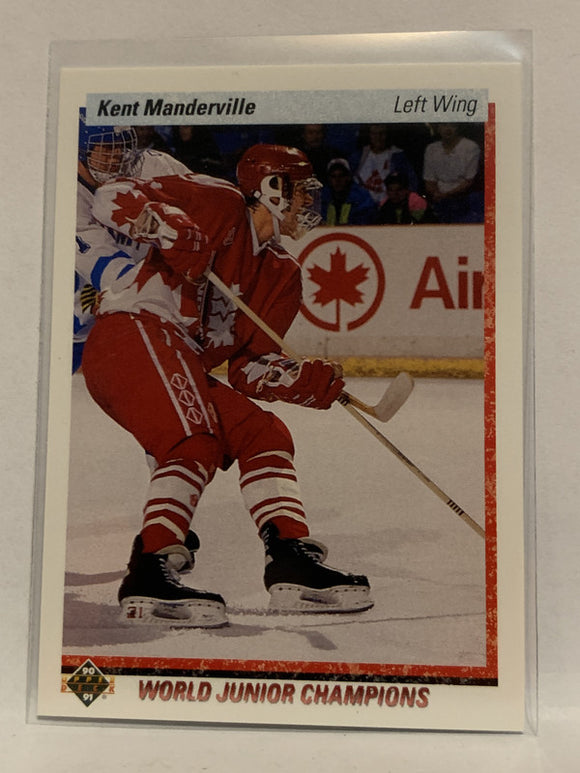 #465 Kent Manderville World Junior Champions 1990-91 Upper Deck Hockey Card  NHL