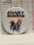 Canjet Fly Smart Button Pinback