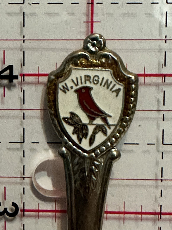 West Virginia Cardinal Bird West Virginia Souvenir Spoon