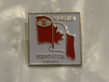 Kiwanis Foundation Canada Flag Lapel Hat Pin CB