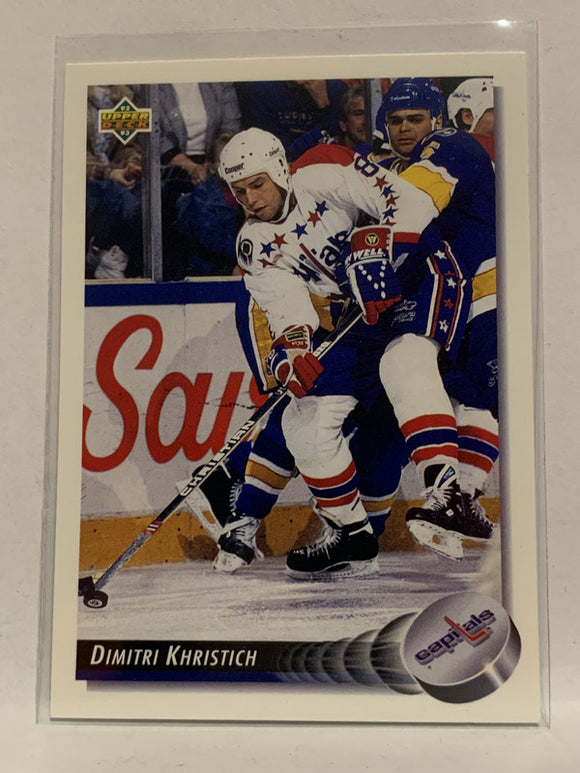 #219 Dimitri Khristich Washington Capitals 1992-93 Upper Deck Hockey Card  NHL