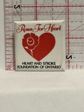 Roses for Heart and Stroke Foundation of Ontario Button Pinback