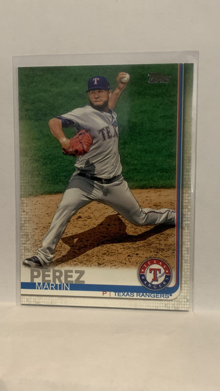 #219 Martin Perez Texas Rangers 2019 Topps Series 1 Baseball Card