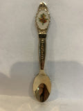 Cross Stitch Maple Leaf Canada Souvenir Spoon