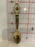 Cross Stitch Maple Leaf Canada Souvenir Spoon