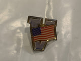V USA American Flag Veterns Lapel Hat Pin CB