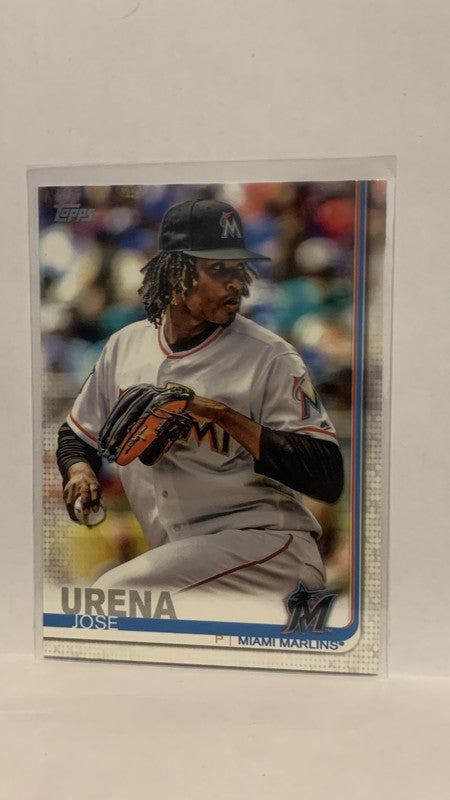 #20 Jose Urena Miami Marlins 2019 Topps Series 1 Baseball Card