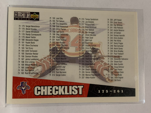 # Checklist 175-348 Florida Panthers 1996-97 Upper Deck Collector's Choice Hockey Card  NHL