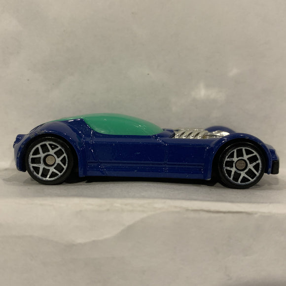 Blue Mcdonalds Stock Racer ©2009 Hot Wheels Diecast Car EP