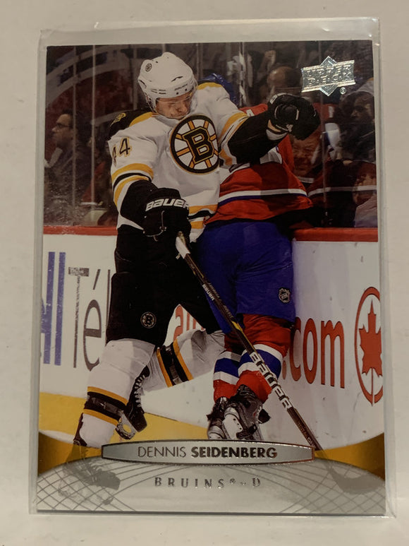#192 Dennis Seidenberg Boston Bruins 2011-12 Upper Deck Series One Hockey Card  NHL
