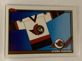 #527  Ottawa Senators 1991-92 Topps Hockey Card  NHL