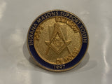 Indiana Masons Support Youth 1997 Lapel Hat Pin CC