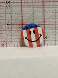 Smiling USA Flag Button Pinback