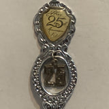 Happy 25th Anniversary Collectable Souvenir Spoon AG