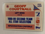 #9 Geoff Courtnall Washington Capitals 1989-90 Topps Sticker Insert Hockey Card  NHL