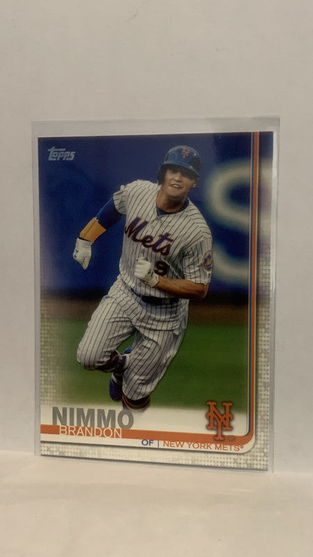 #172 Brandon Nimmo New York Mets 2019 Topps Series 1 Baseball Card