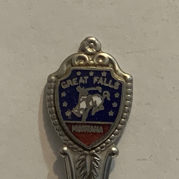 Great Falls Montana RodeoDanmark Flag Collectable Souvenir Spoon AH