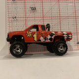 Red #1 Checkered Flag Lifted Truck ©1987 Hot Wheels Diecast Car EP