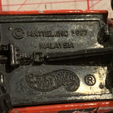 Red #1 Checkered Flag Lifted Truck ©1987 Hot Wheels Diecast Car EP