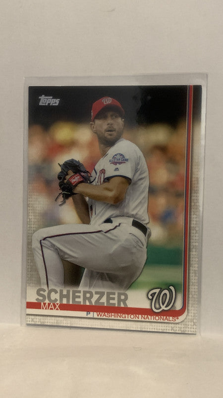 #344 Max Scherzer Washington Nationals 2019 Topps Series 1 Baseball Card