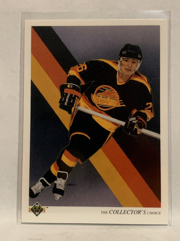#302 Petri Skriko Checklist Vancouver Canucks 1990-91 Upper Deck Hockey Card  NHL