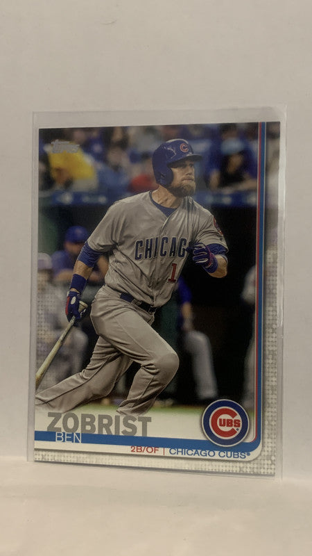 #9 Ben Zobrist Chicago Cubs 2019 Topps Series 1 Baseball Card