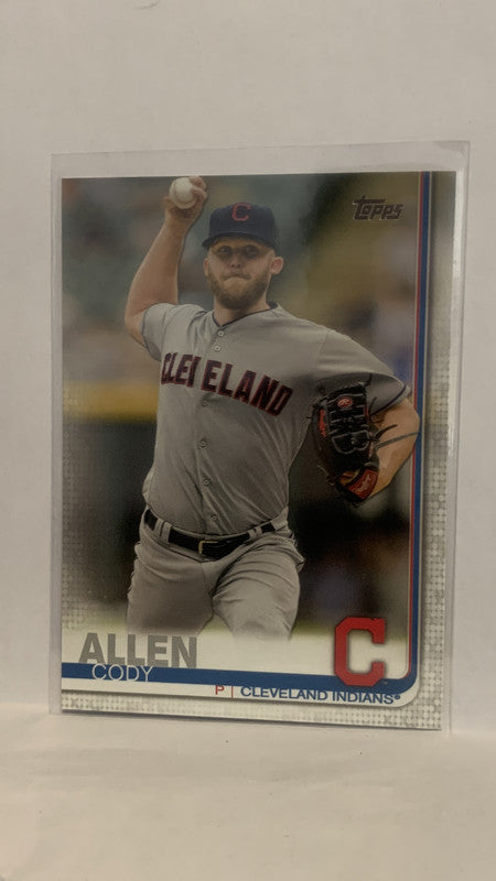#256 Cody Allen Cleveland Indians 2019 Topps Series 1 Baseball Card
