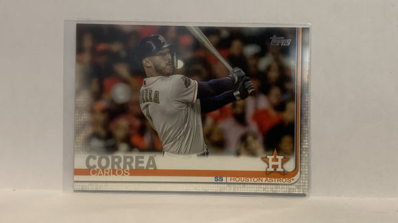 #32 Carlos Correa Houston Astros 2019 Topps Series 1 Baseball Card