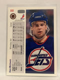#222 Dave McLlwain Winnipeg Jets 1991-92 Upper Deck Hockey Card  NHL