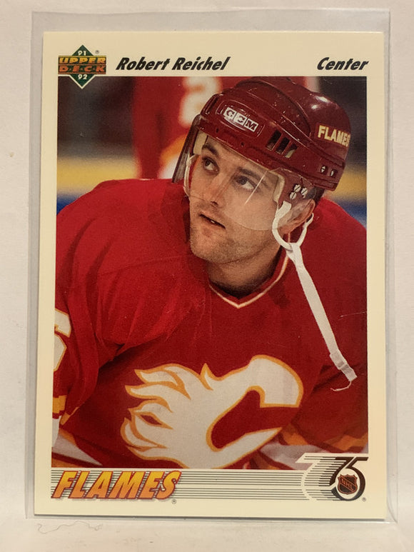 #223 Robert Reichel Calgary Flames 1991-92 Upper Deck Hockey Card  NHL