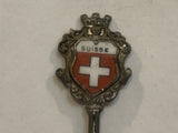 Suisse Switzerland Flag Collectable Souvenir Spoon EY