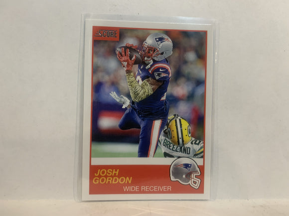 #150 Josh Gordon New England Patriots 2019 Score Football Card MA