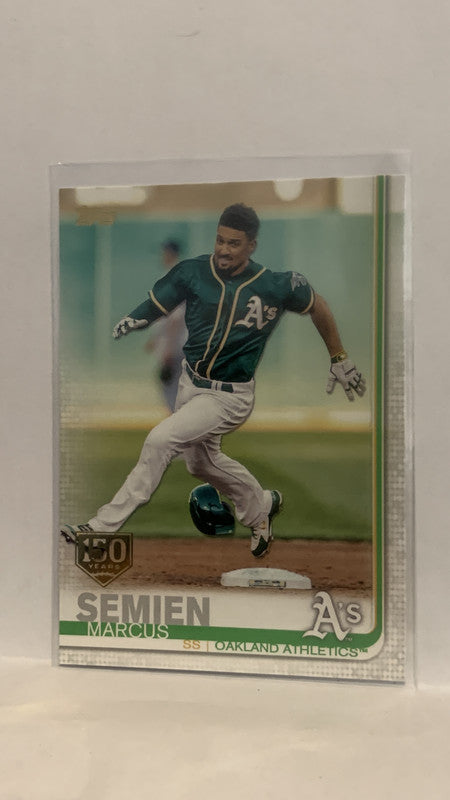 #201 Marcus Semien Oakland Athletics 2019 Topps Series 1 Baseball Card