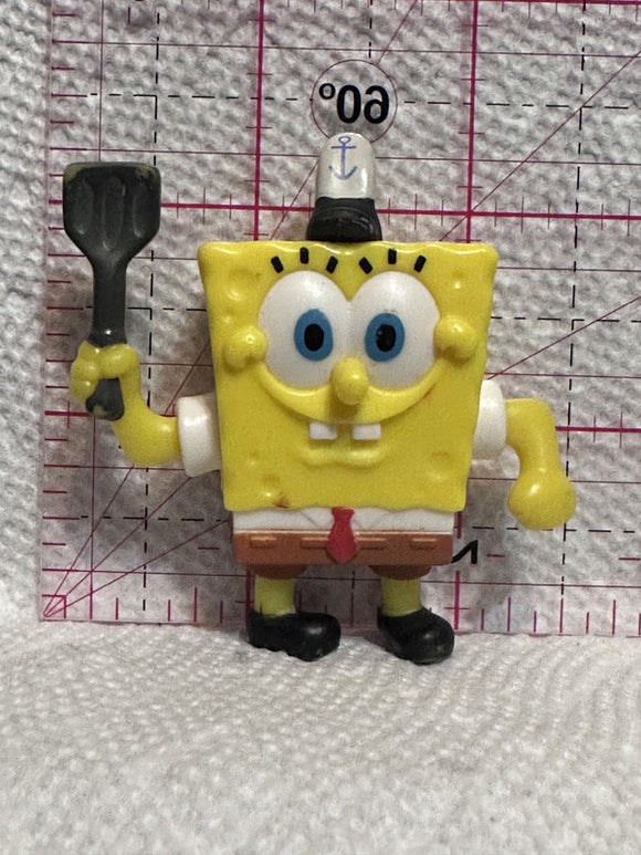 Sponge Bob Flipping Burgers Mcdonalds  Toy Character